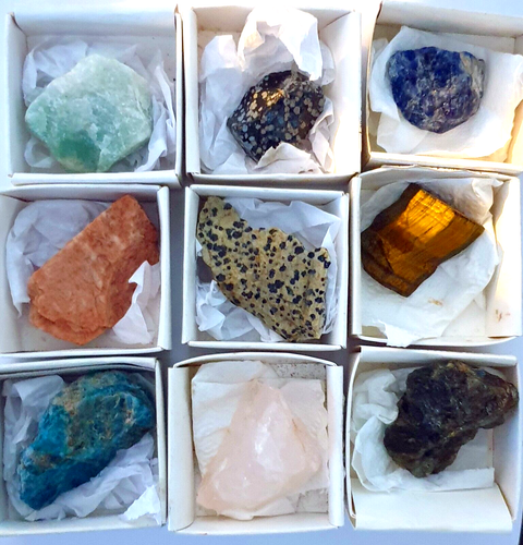 Crystal Collection Raw Natural Colourful Rocks Crystals Minerals Chakra ...