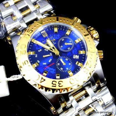 Invicta Jason Taylor Chaos 50mm 2 Tone Steel Blue Chronograph 50mm 