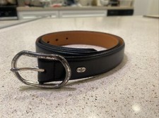 Polo Ralph Lauren Black Italian Leather Dress Belt Size S