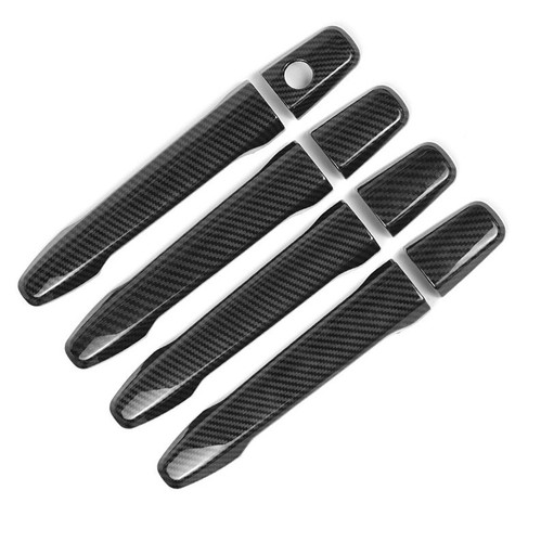 Carbon Fiber Style Exterior Side Door Handle 8X For Mitsubishi Lancer EVO 07-17 - Picture 3 of 20