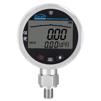 Digital Pressure Gauge G 1/4 Male Connector, Oil Gas Water Pressure Gauge 400BAR