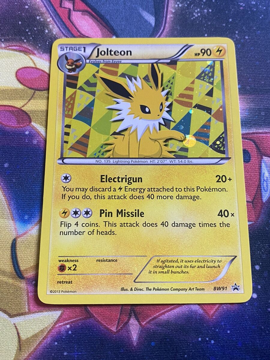 Pokemon Jolteon BW91 Black and White Holo Rare Black Star Pokemon Jolteon BW91 Black and White Holo Rare Black Star