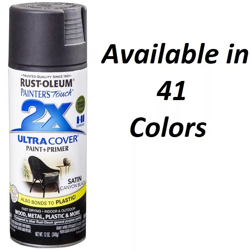 Rust-Oleum Painter's Touch 2X Ultra Cover 12 Oz. Satin Paint + Primer Spray  Paint, Blossom White