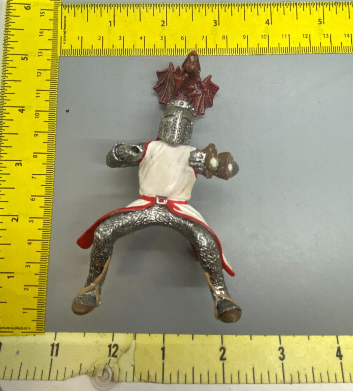 Schleich KNIGHT Figure Medieval Figurine Horse Rider Sword Templar Crusader-image