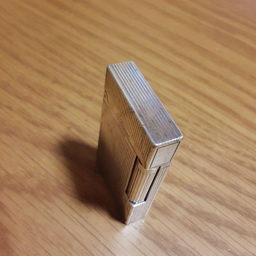 Working S.T.Dupont Gas Lighter Silver LINE 2 montparnasse without box - Picture 6 of 9
