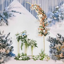 Golden Wedding Flower Backdrop Stand Ballon Arch Stand And 2 Flower Stands
