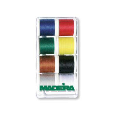 Madeira Stickbox Aerofil extra stark (8 Spulen No. 35 à 100 m),starkes Nähgarn