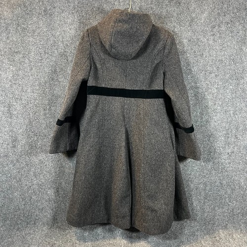 Rothschild Girls Wool Hooded Button Up Dress Coat Fit Flare Bell Cuff Size 16 - Picture 4 of 18
