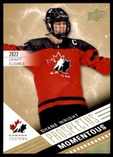 2021-22 UPPER DECK TEAM CANADA JUNIORS PROSPECTUS MOMENTOUS SHANE WRIGHT #PM-15