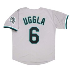 Dan Uggla Florida Marlins Grey Road Jersey w/ Team Patch Men's (S-3XL)
