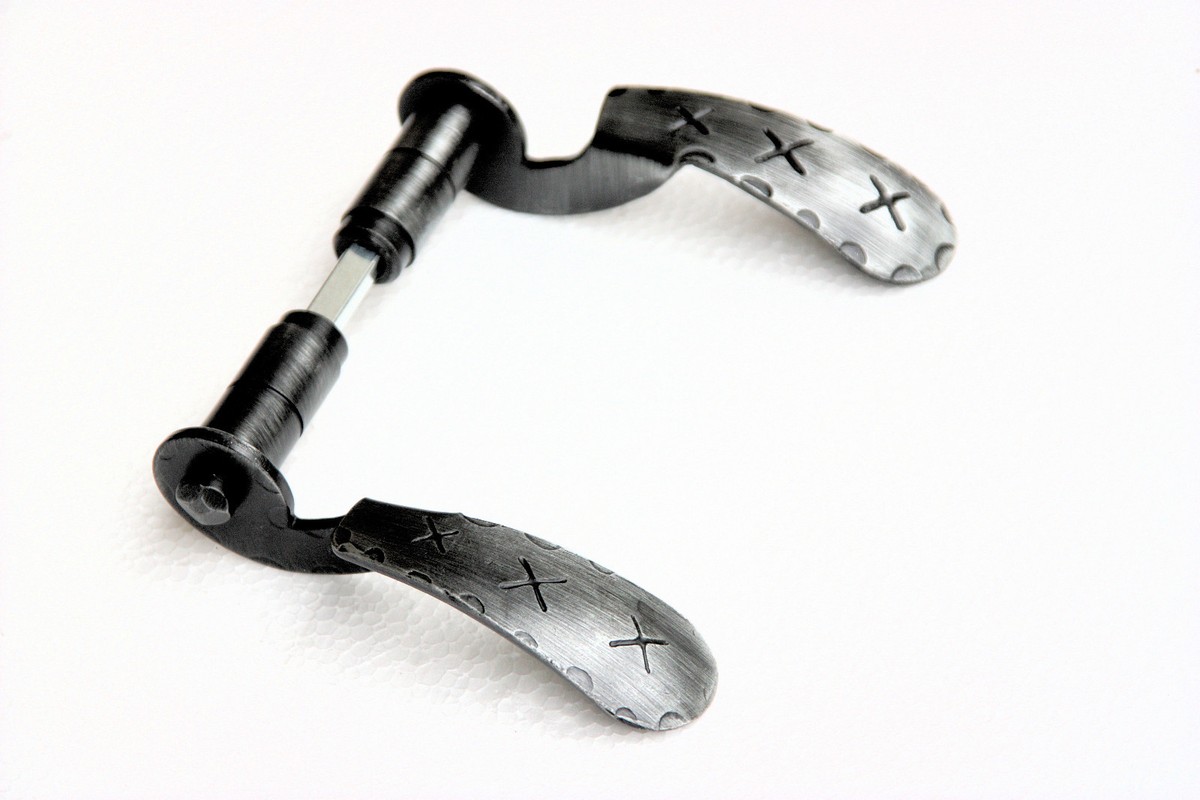 Türknauf Set Handgeschmiedet Oval - Traditional Black Türgriff Mit Rosetten