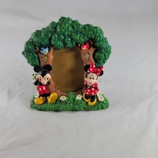 Disney Mickey & Minnie Mouse Ceramic Picture Frame Vintage 7" CHECK DESCRIPTION