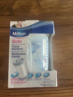 Milton Solo Single Bottle Steam Steriliser Microwave Travel Baby Bottle