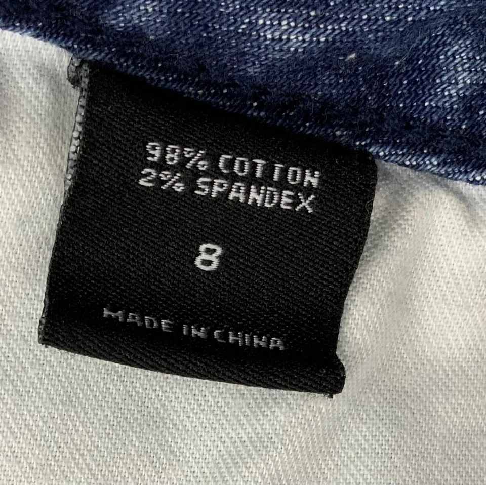 London Jean Shorts Womens Size 8 (31" waist) Mini Denim Bleached Stretch - Image 4 of 4