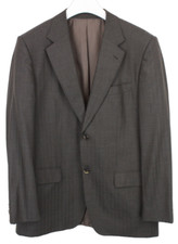 HUGO BOSS Gilbert Tower Blazer Men EU 52 Silk Wool Herringbone Notch