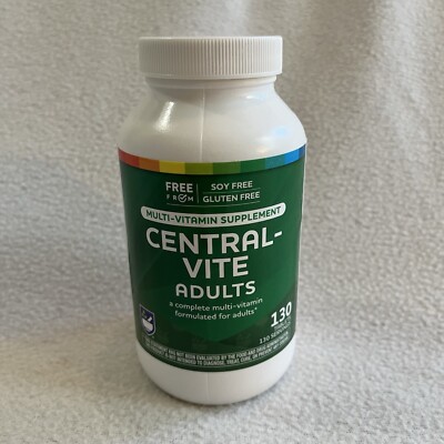 Rite Aid Central-VITE Adult Multi-Vitamin 130 Tablets Gluten, Soy & Sugar Free