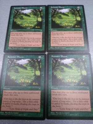 SUMMER BLOOM x 4 PLAYSET ENG - MTG VISIONS NM/EX