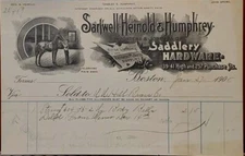 1905 Sarlwell Heinold & Humphry Saddlery Billhead Receipt Boston MA