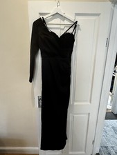 black maxi evening dress size 10