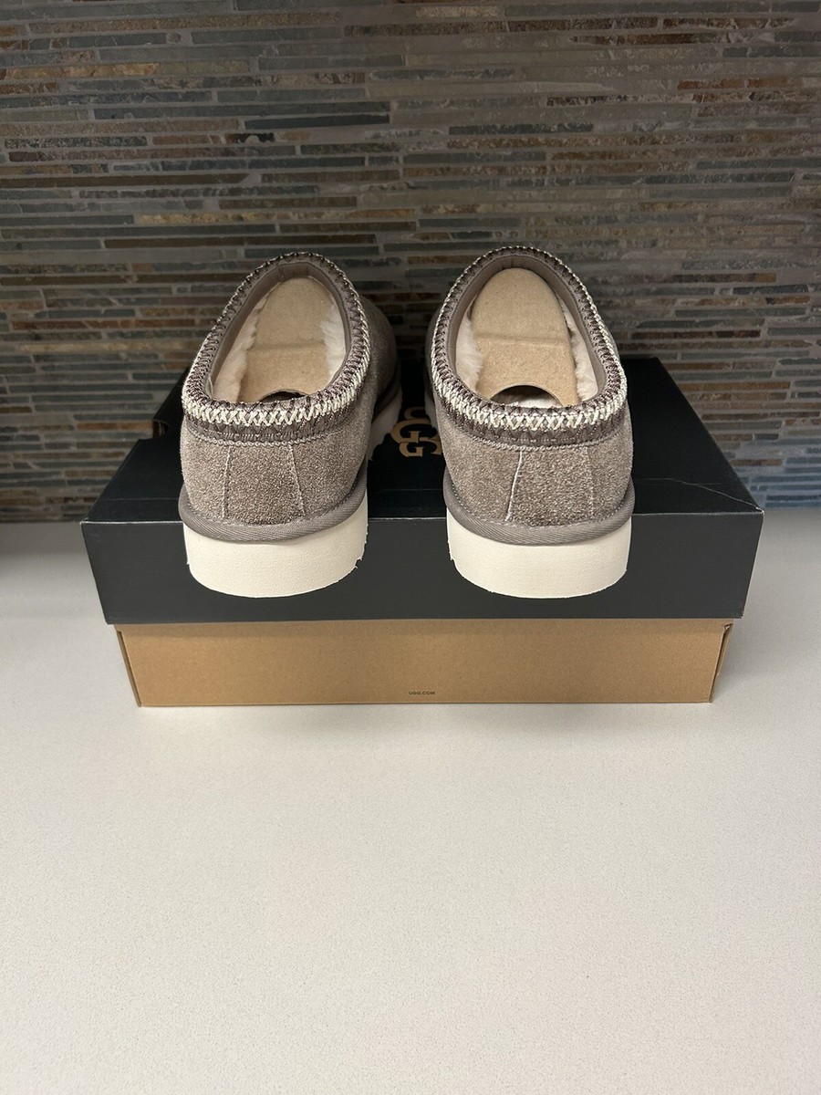 UGG Tasman Shaggy Suede Slipper Smoke Plume Size 7M/8W