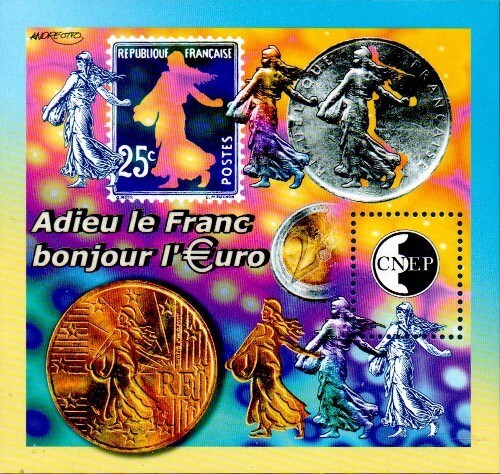 Timbre France Bloc CNEP 35** ADIEU LE FRANC 2002 - Bild 1 von 1