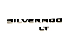 For 2019-2023 Silverado Plus LT Tailgate Emblems 3D Letters Badges (Matte Black)