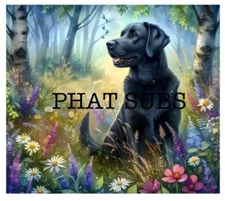 20oz Sublimation Tumbler Wrap Black Lab Meadow Ready To Press Heat Transfer