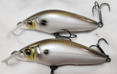 TWO Duel Hardcore Shad Crank 1+ Tennessee Shad 1/4oz Discontinued