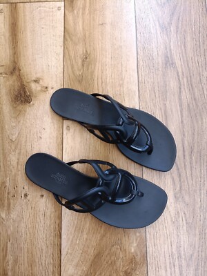 HERMES EGERIE RUBBER SANDALS SIZE 38 EU, 7.5 US, 5.5 UK