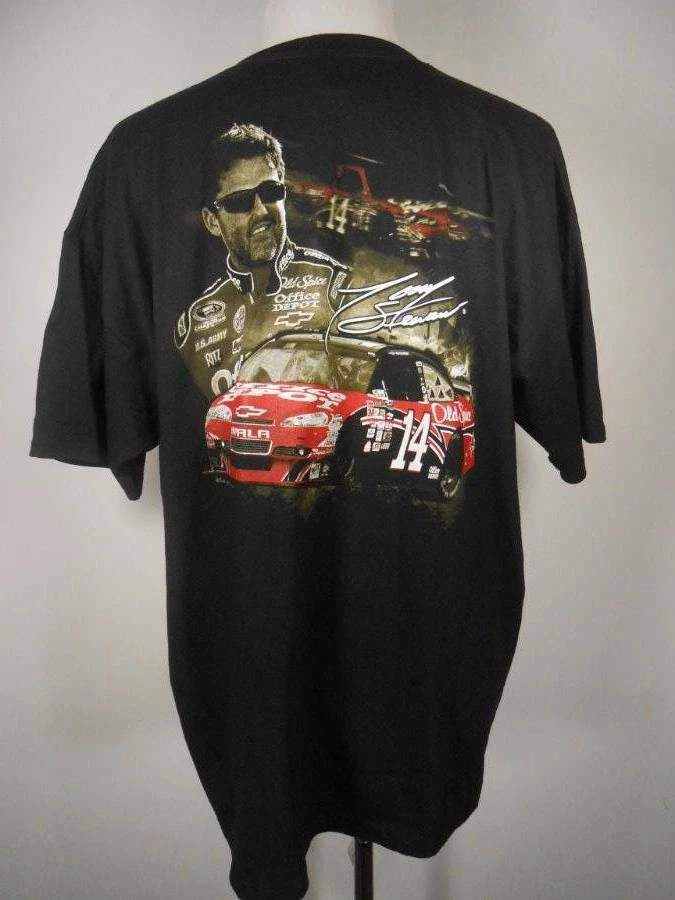 Cool Men's 2XL 2X Chase Authenics Tony Stewart #14 Black Short Sleeve T-Shirt - Image 4 of 4