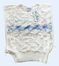 Vintage NAOMI BEE Sleeveless Fringe Sweater Size Med NEW NWT