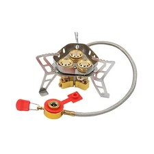 6800W Mini Foldable Windproof 3 Heads Camping Gas Stove Burner Strong Firepower