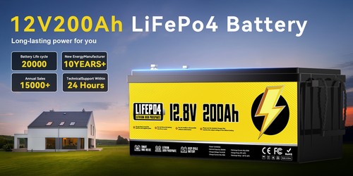 12V 200AH LiFePO4 Lithium Battery 15000+ Cycle BMS Rechargeable for RV Solar - Picture 17 of 17