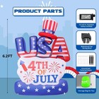 6.2FT 4Th of July Inflatable Patriotic Decoration, USA Letter Hat Blow up Yard D