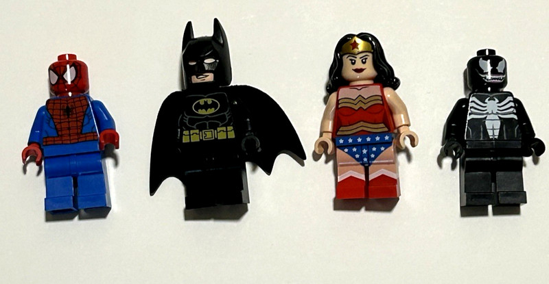 LEGO Super Heroes Minifigure Lot. Wonder Woman Batman & Spider-Man Plus More .