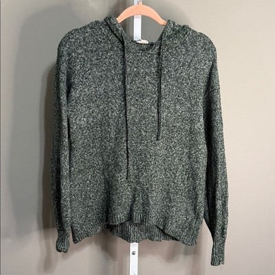 Hem & Thread for Anthropologie Hooded Knit Sweater Size S Cozy Fall Neutral