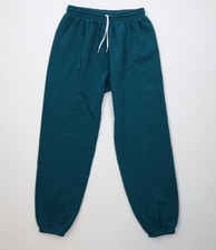 Vintage 70s 80s Hanes Mens Small Faded Blank Gusset Sweatpants Joggers Teal USA