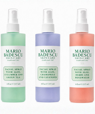 Mario Badescu Facial Spray with Aloe - Cucumber Rosewater Lavender 6 oz - 3 Pack