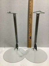 KAISER SET OF 2 PIECE METAL DISPLAY DOLL STANDS  14 IN - 22 IN  BASE 8 "