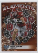 2023 Bowman U Elements of the Game Orange Refractor /25 Brock Bowers #ETG-15