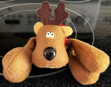 Vintage 1979 Hallmark Rodney Reindeer Bean Bag Plush Stuffed Animal Toy