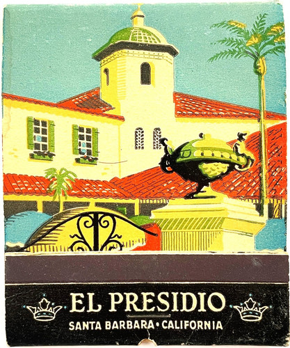 Giant Lion Feature Matchbook El Presidio Santa Barbara Beautiful