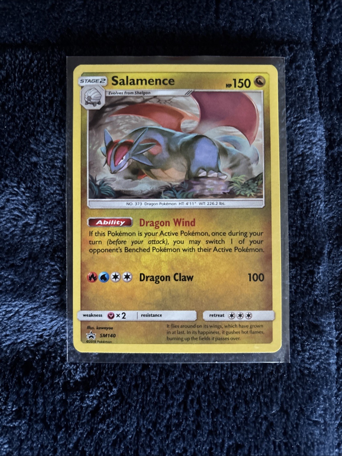 Salamence SM140 LP+ Cosmos Holo Sun & Moon Black Star Pokémon Promo!