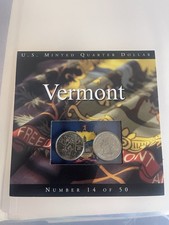State Quarters Coins of America U.S. Minted Quarter Dollar #14 Vermont