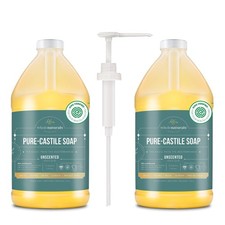 WHOLENATURALS Pure Castile Soap Liquid, EWG 128 Fl Oz Pack of 1 , Multicolor