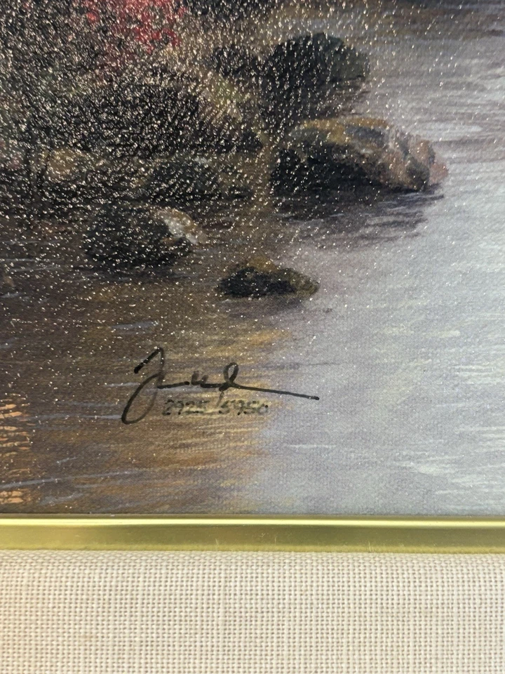 Litografía rara Thomas Kinkade “La Capilla de la Montaña” 16X20 resaltada a mano por el Maestro Foto 4 de 4