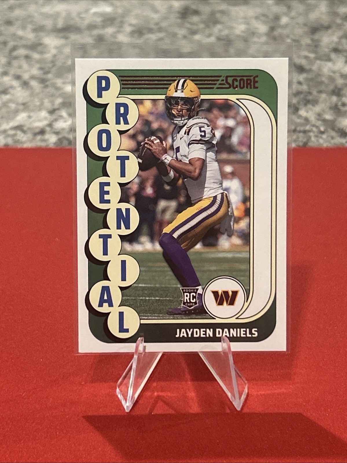 2024 Score - Protential Jayden Daniels #3 (RC) Red Foil