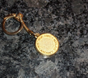 Northrop Corp. Aircraft Division key fob - family day Alameda 1969
