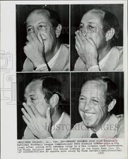 1972 Press Photo NFL Commissioner Pete Rozelle Laughs at Press Brief, Louisiana