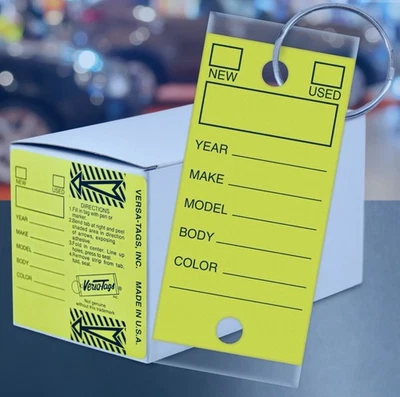 Versa Tags Key Tags- The Original! 250 with Rings